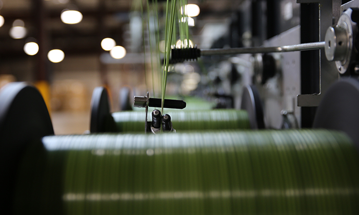Matrix Turf fibers are made with the best raw materials at Hellas Textiles LLC in Dadesville, Alabama.