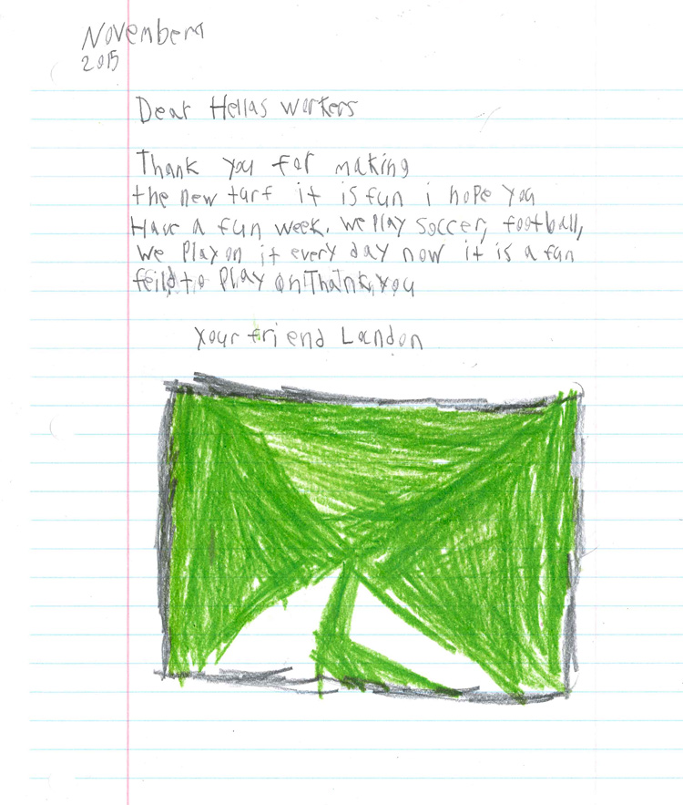 Letter to Hellas from Landon