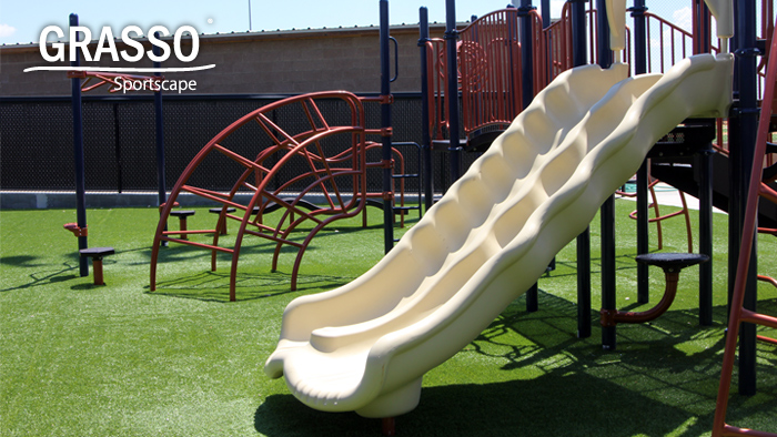Grasso Sportscape playground at Gruver ISD’s Baseball & Softball Complex in Gruver, TX.