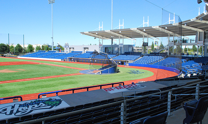 Kansas University’s Arrocha Ballpark at Rock Chalk Park in Lawrence, KS.